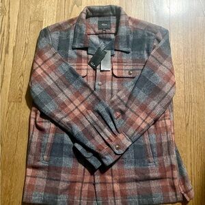 Rails Shadow Plaid Light Wool Blend Spring Shirt Jacket